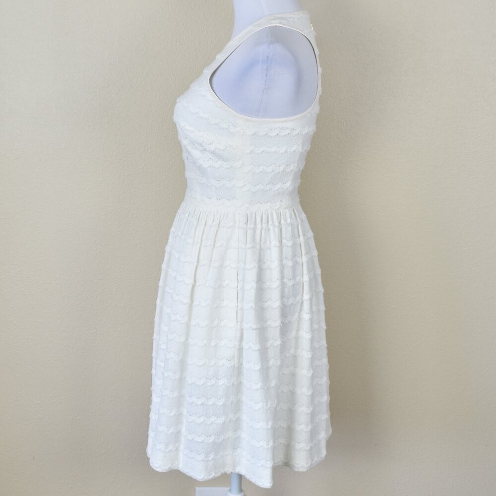 Trina Turk April Eyelash Fringe Trim Fit and Flare Dress - 2 - Picture 8 of 10